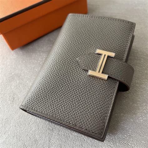 hermes bearn card holder|hermes card holder with strap.